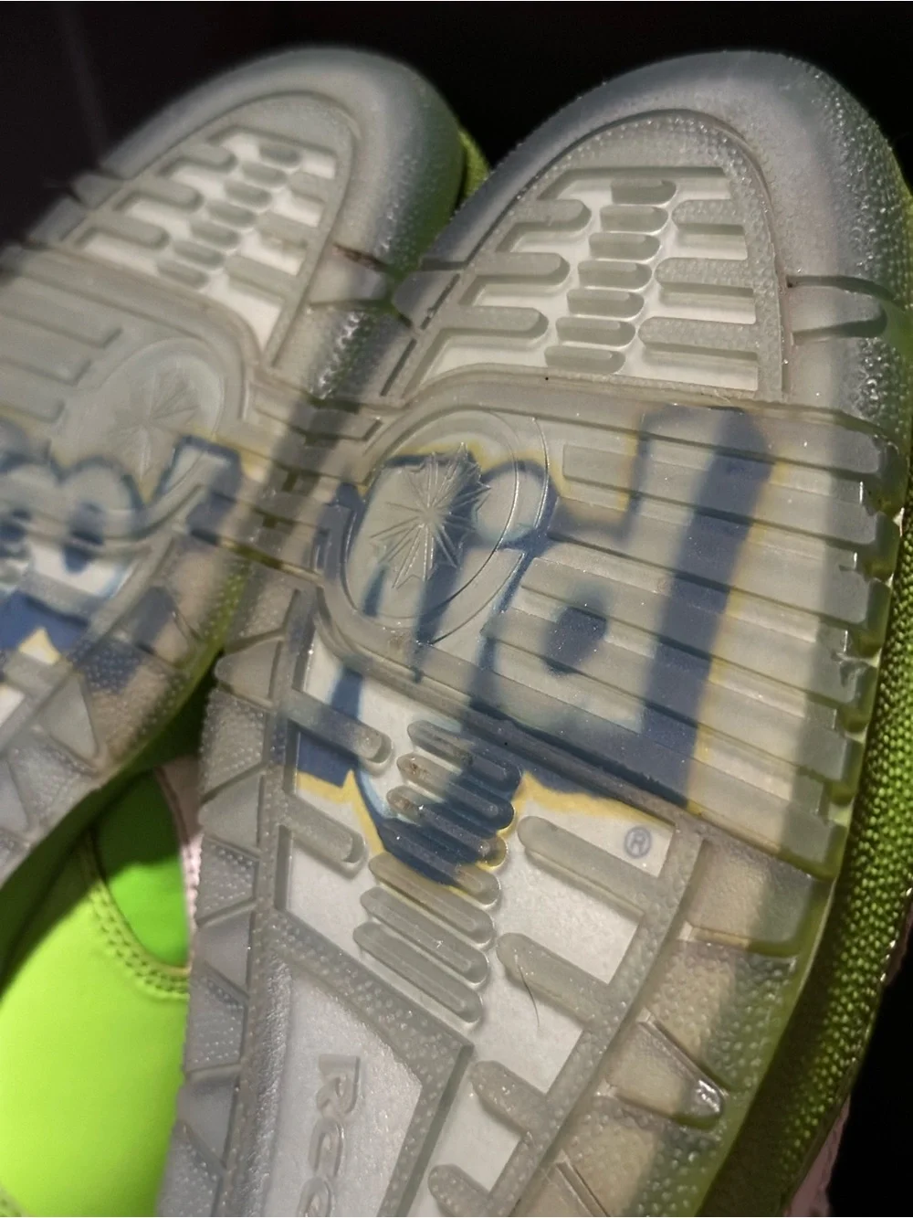 Reebok KOOL AIDNeon Green Low-Top Sneakers with White Details